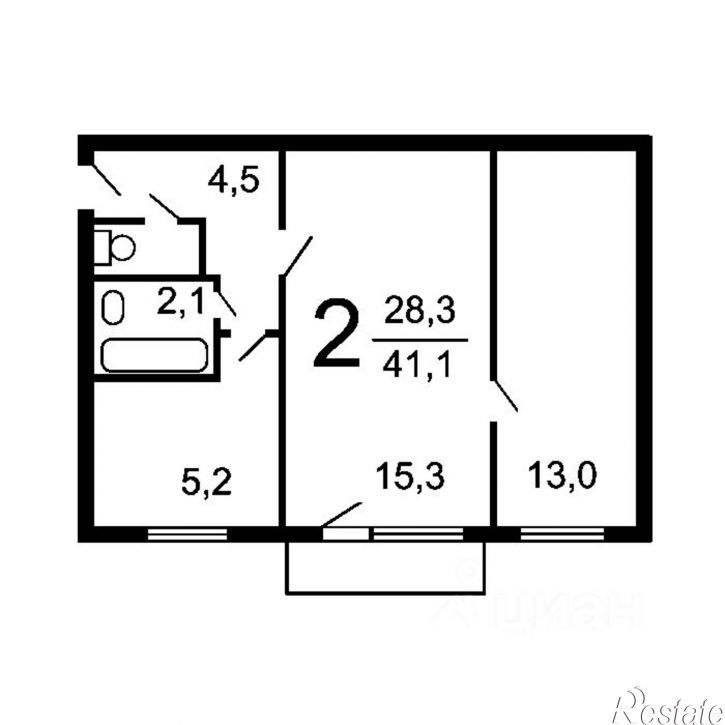 2-комн квартира Новочеркасск
