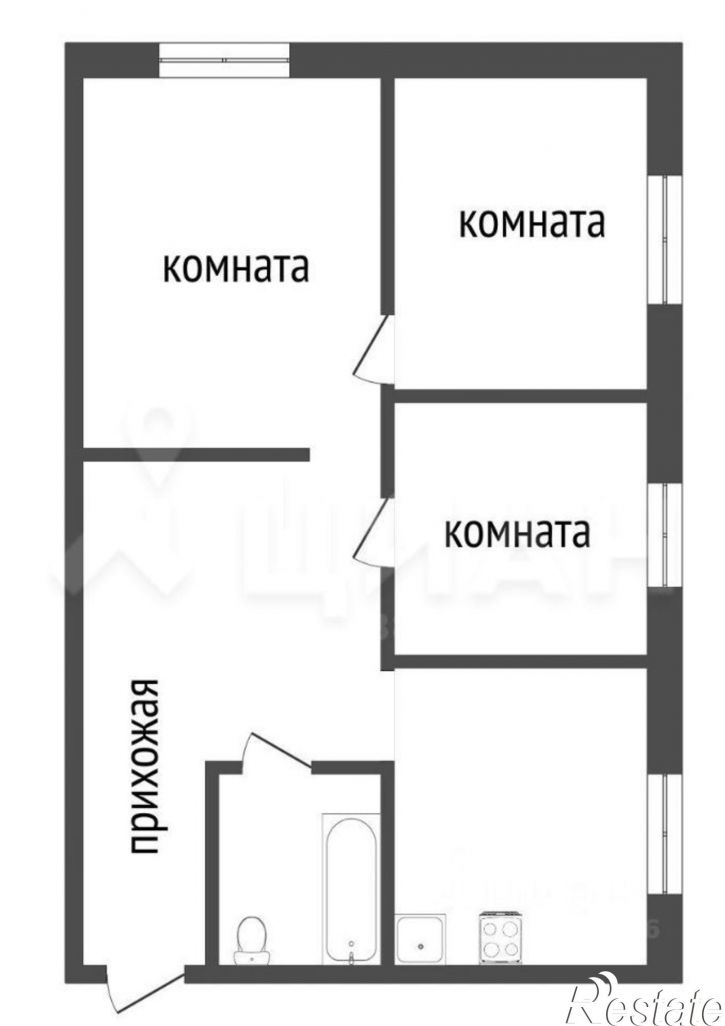 3-комн квартира ул Беляева, 8,  д. 8