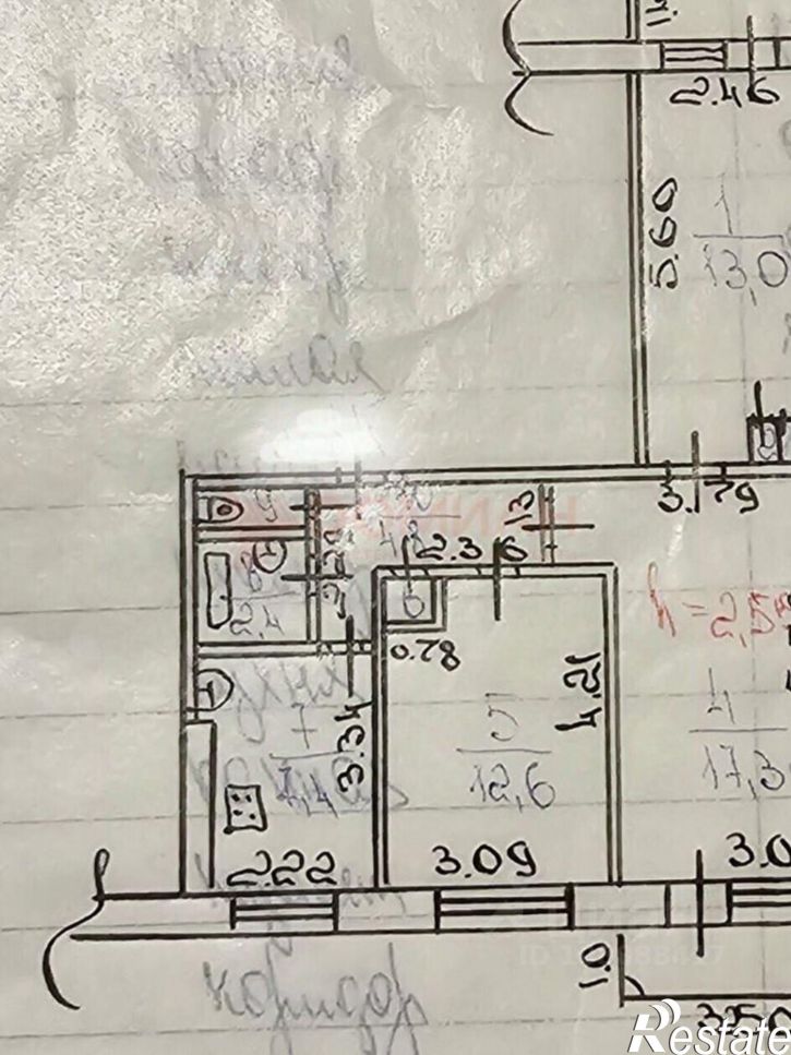 3-комн квартира ул Клещева, 3,  д. 3