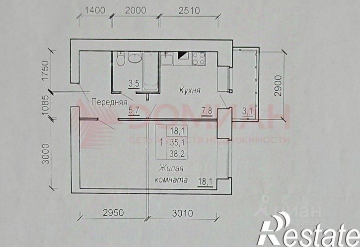 1-комн квартира Рощинский переулок, 6,  д. 6
