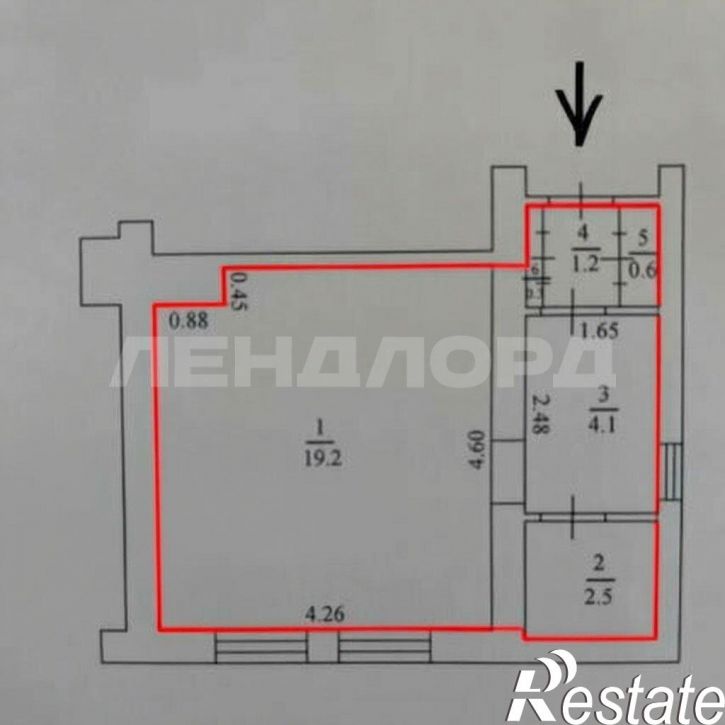 1-комн квартира проспект Ермака, 107